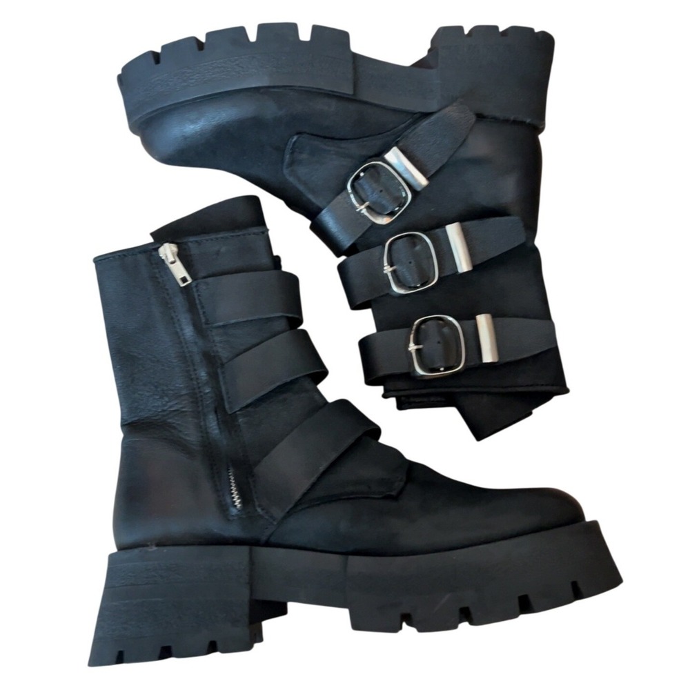 STEVE MADDEN "Roland" Triple Buckle Combat Boots | EXCELLENT CONDITION | SZ: 9.5 - Picture 11 of 11